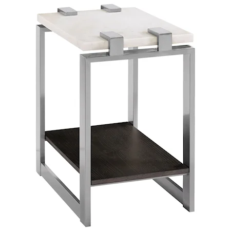 Contemporary Accent Table with Marble Top